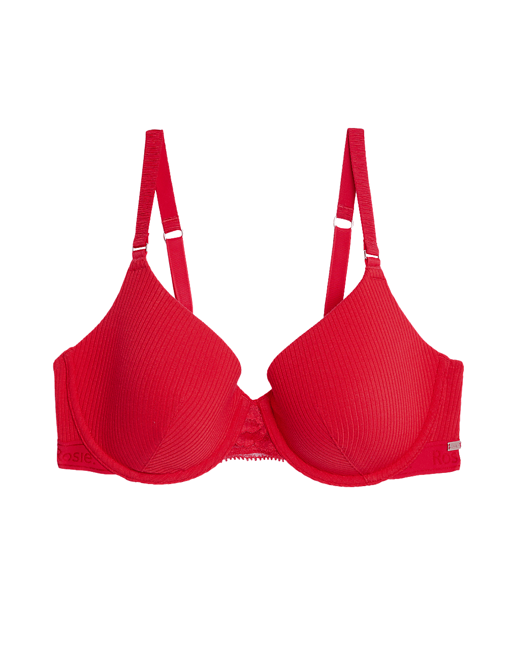 Rib & Lace Wired Full Cup Lounge Bra A-E