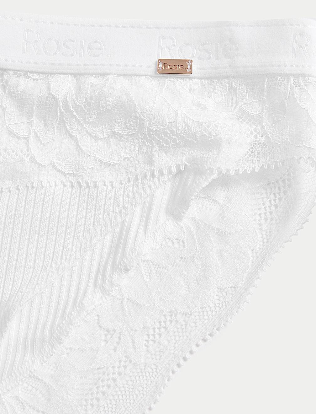 Lounge Rib & Lace High Leg Knickers