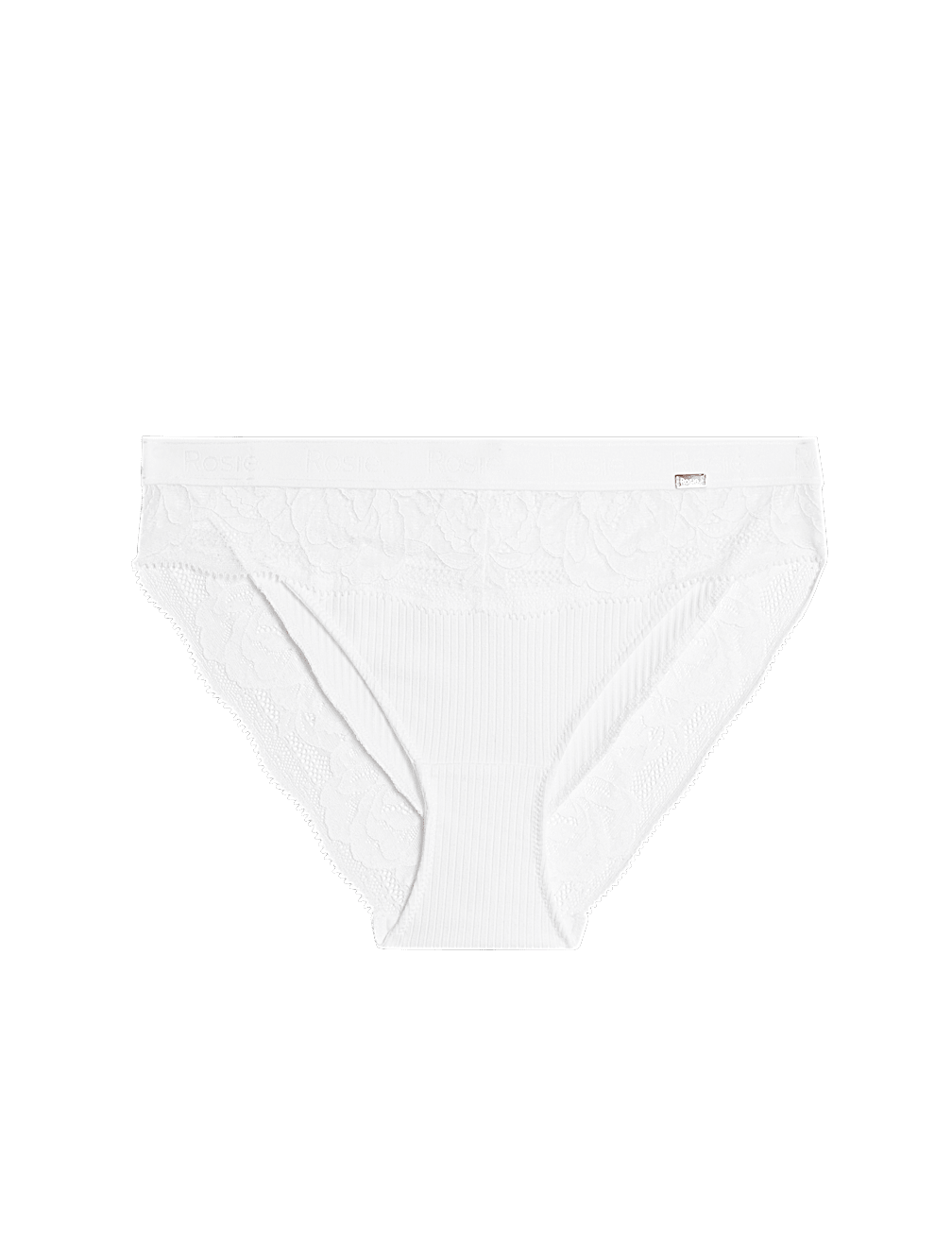 Lounge Rib & Lace High Leg Knickers