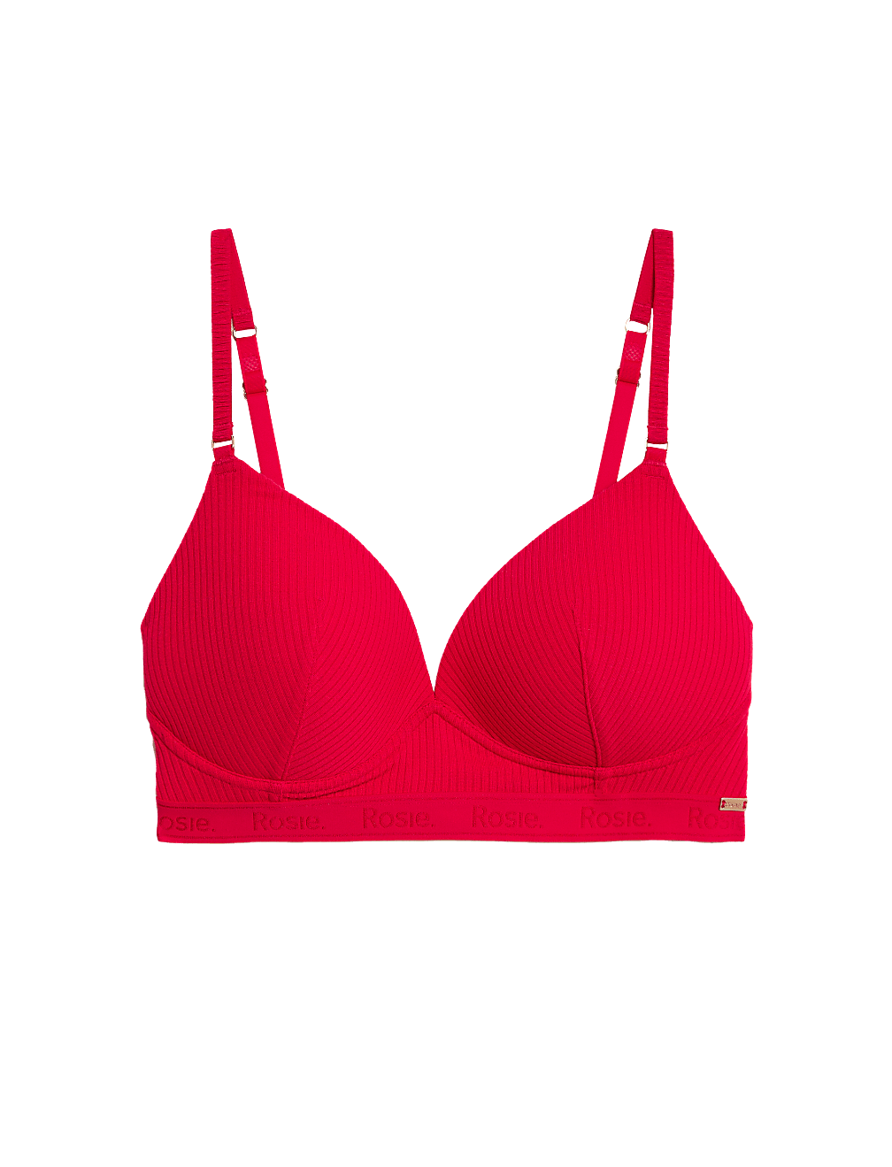Lounge Rib & Lace Non Wired Plunge Bra (A-E)