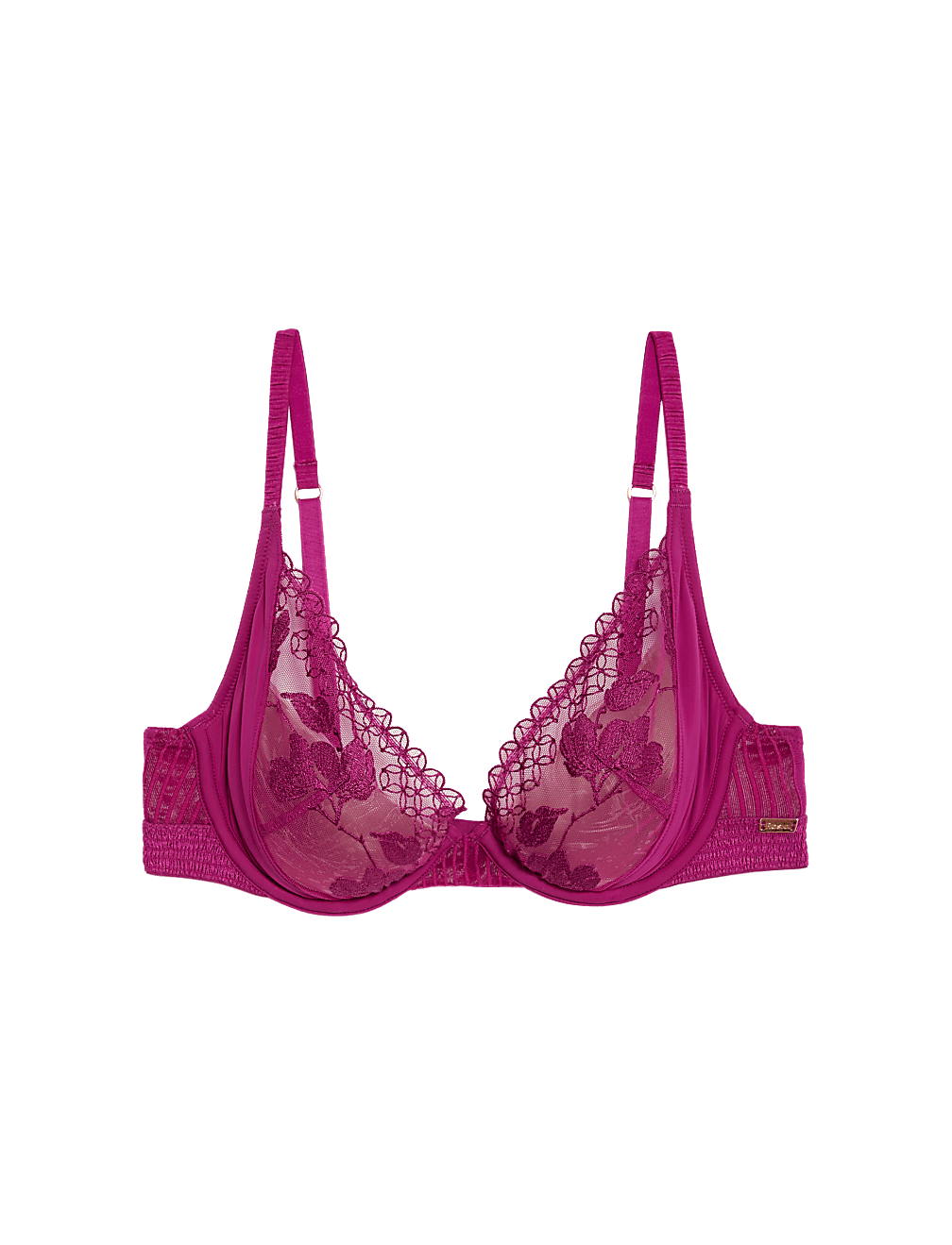 Jasmine Embroidery Wired Plunge Bra (A-E)