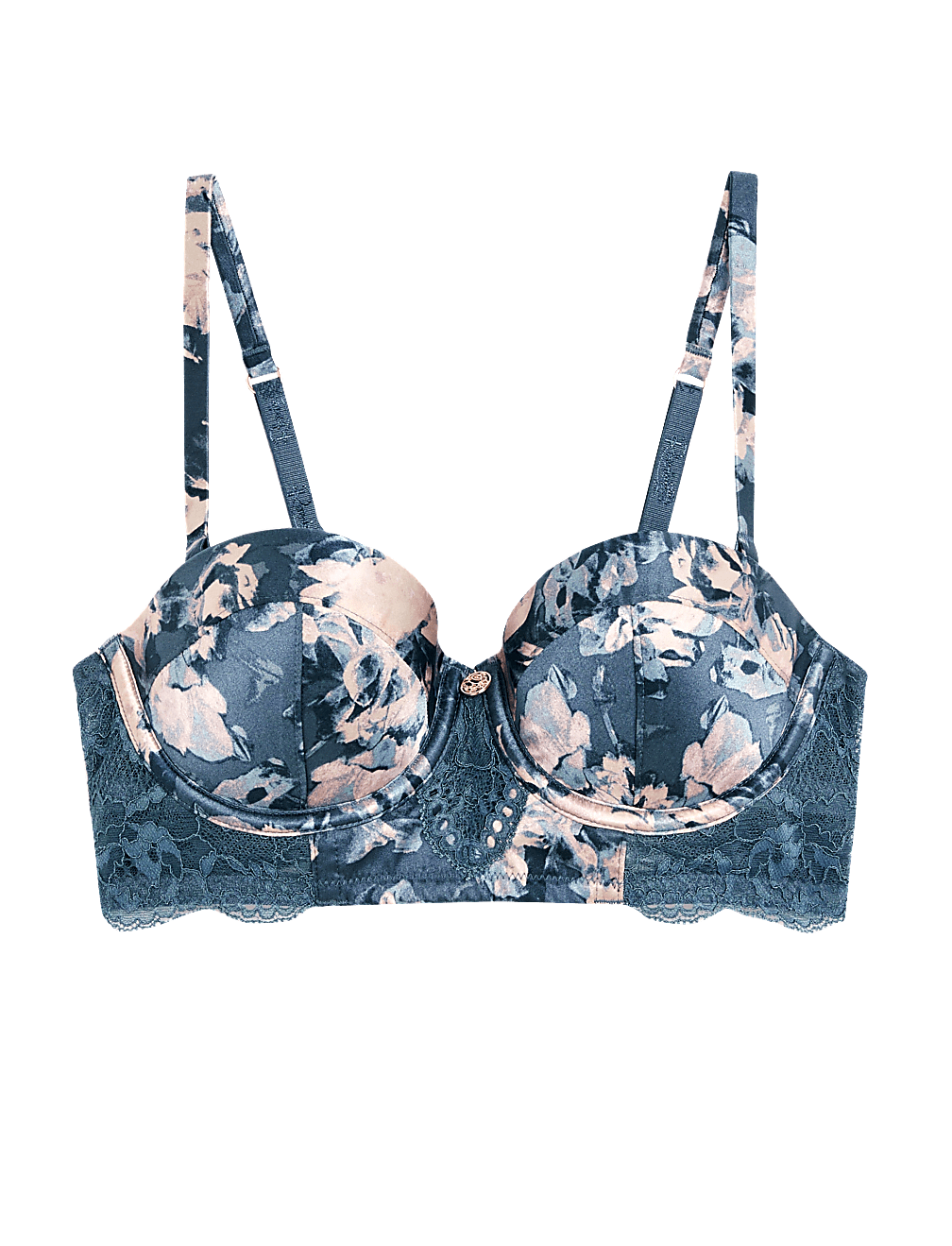Lunaria Silk Wired Longline Balcony Bra