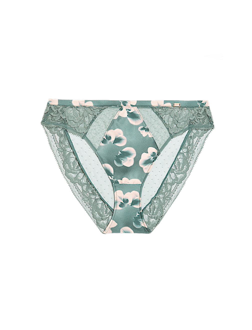 Kalina Silk & Lace High Leg Knickers