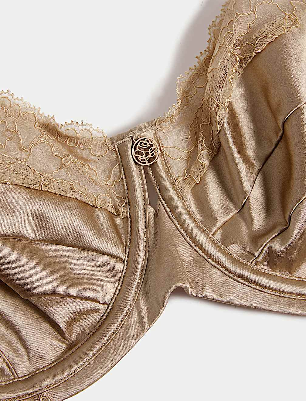 Silk & Lace Wired Balcony Bra F-H