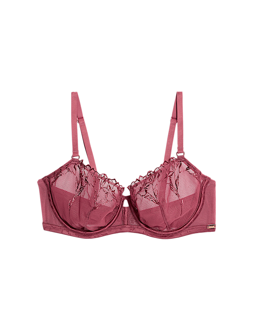 Lisianthus Embroidery Wired Balcony Bra A-E
