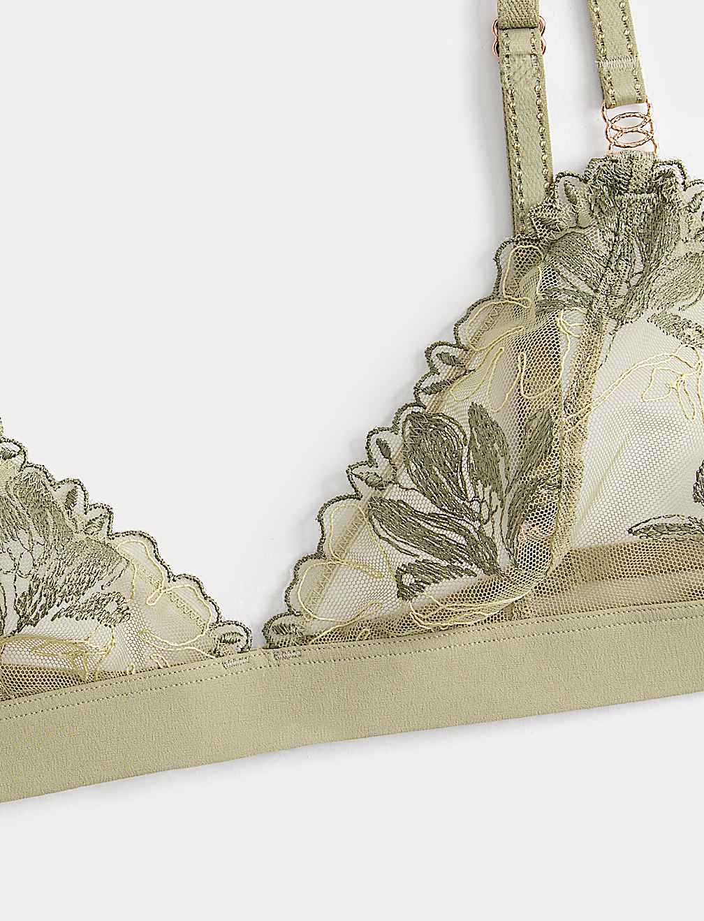 Ianthe Embroidered Non Wired Bralette (A-E)