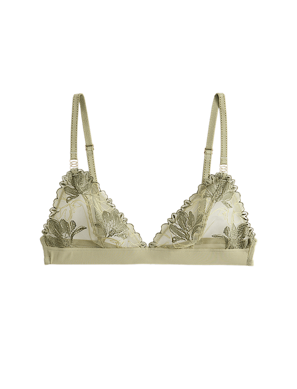 Ianthe Embroidered Non Wired Bralette (A-E)