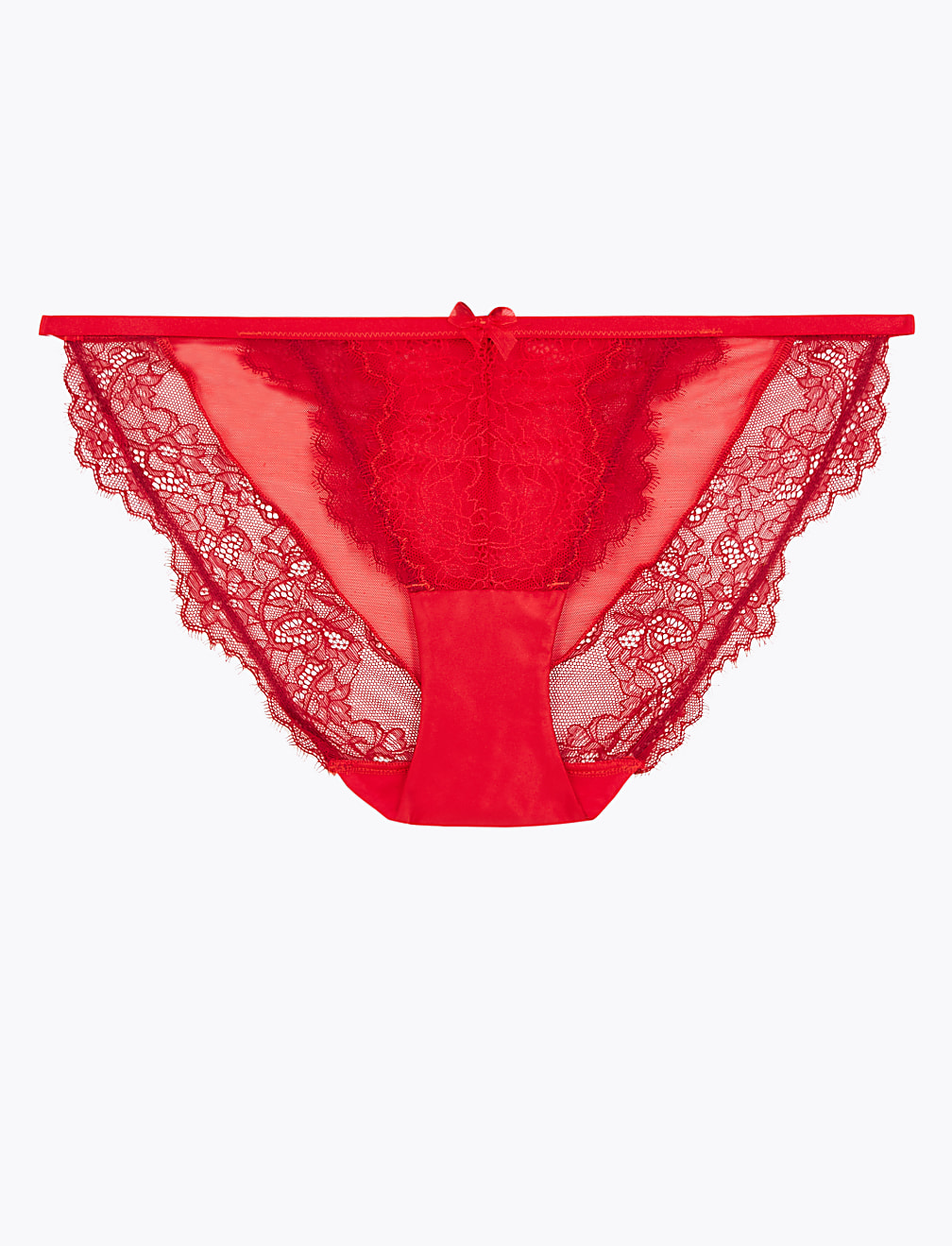 Layered Lace Side Strap Bikini Knickers