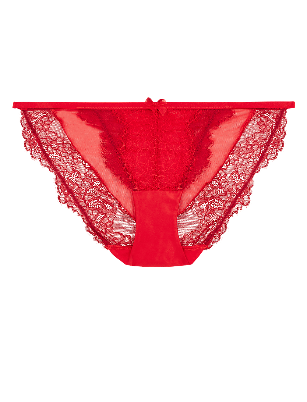 Layered Lace Side Strap Bikini Knickers
