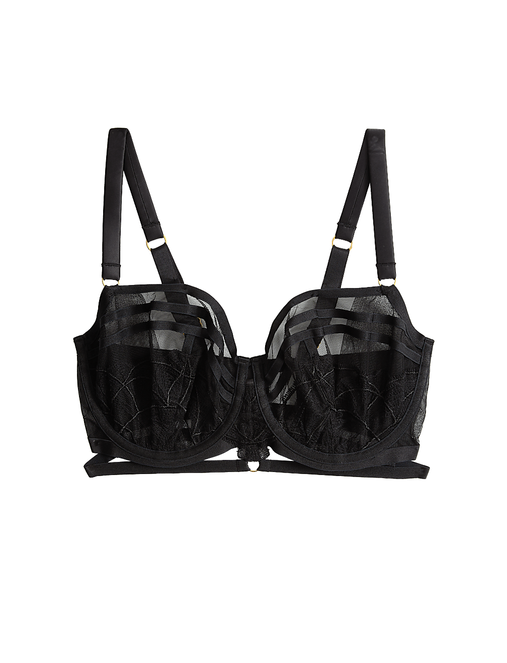 Maya Embroidery Wired Balcony Bra F-H