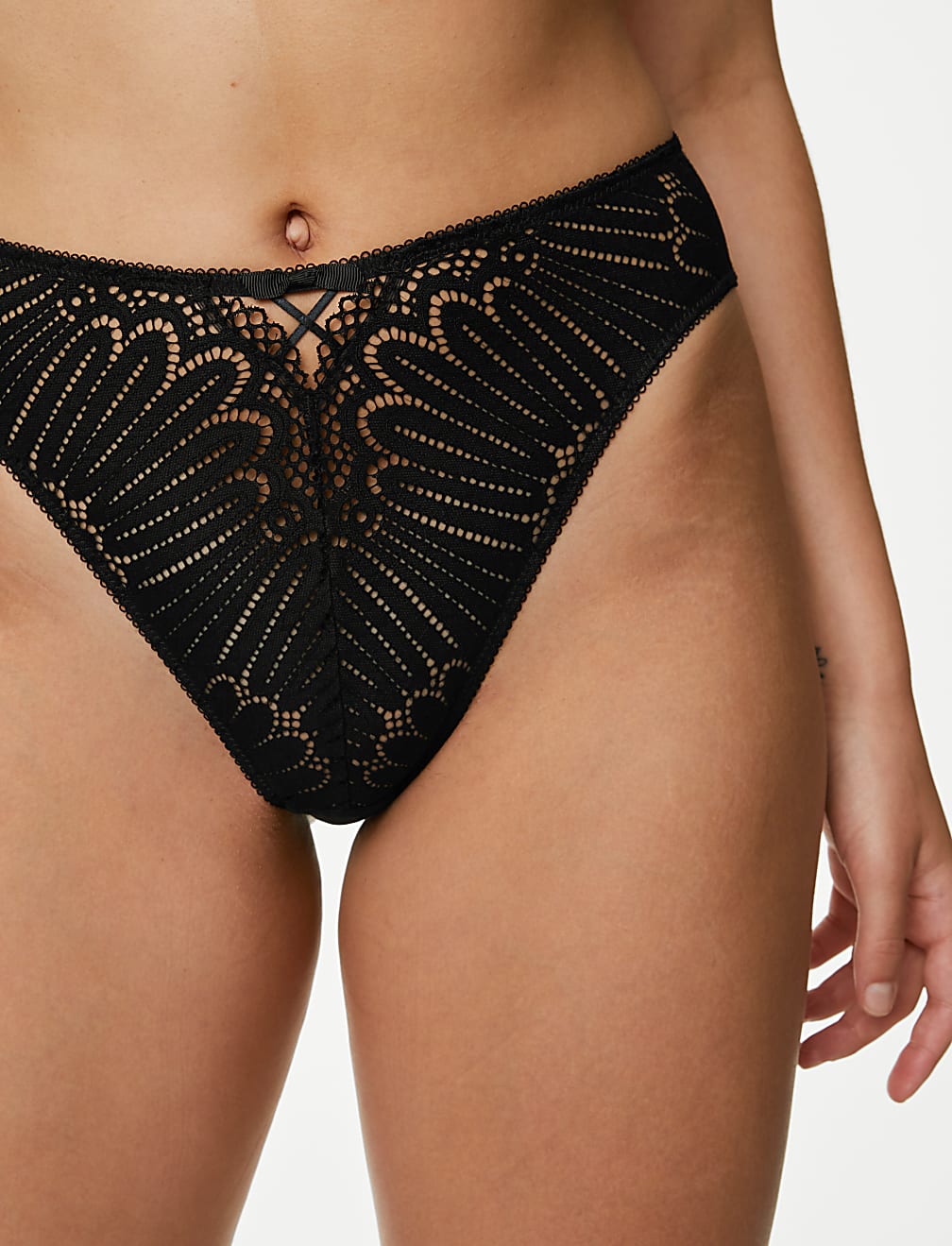 Nova Lace High Waisted High Leg Knickers