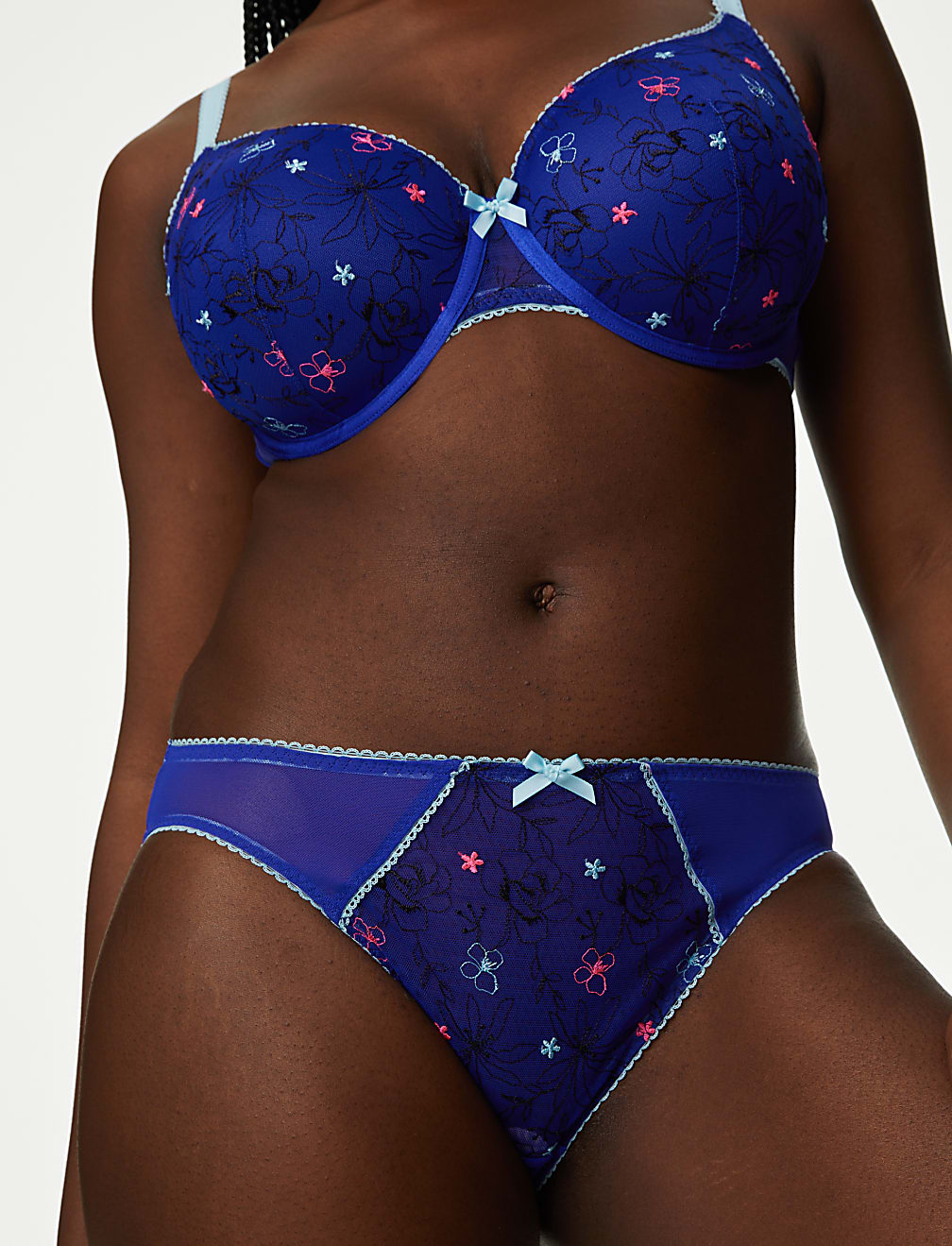 Carissa Embroidery High Leg Knickers