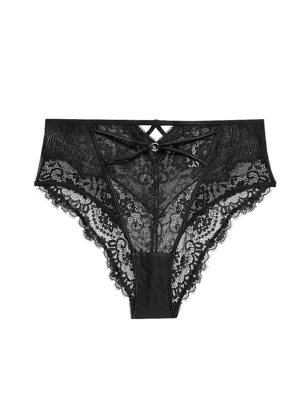 Blanca Lace High Waisted Brazilian Knickers