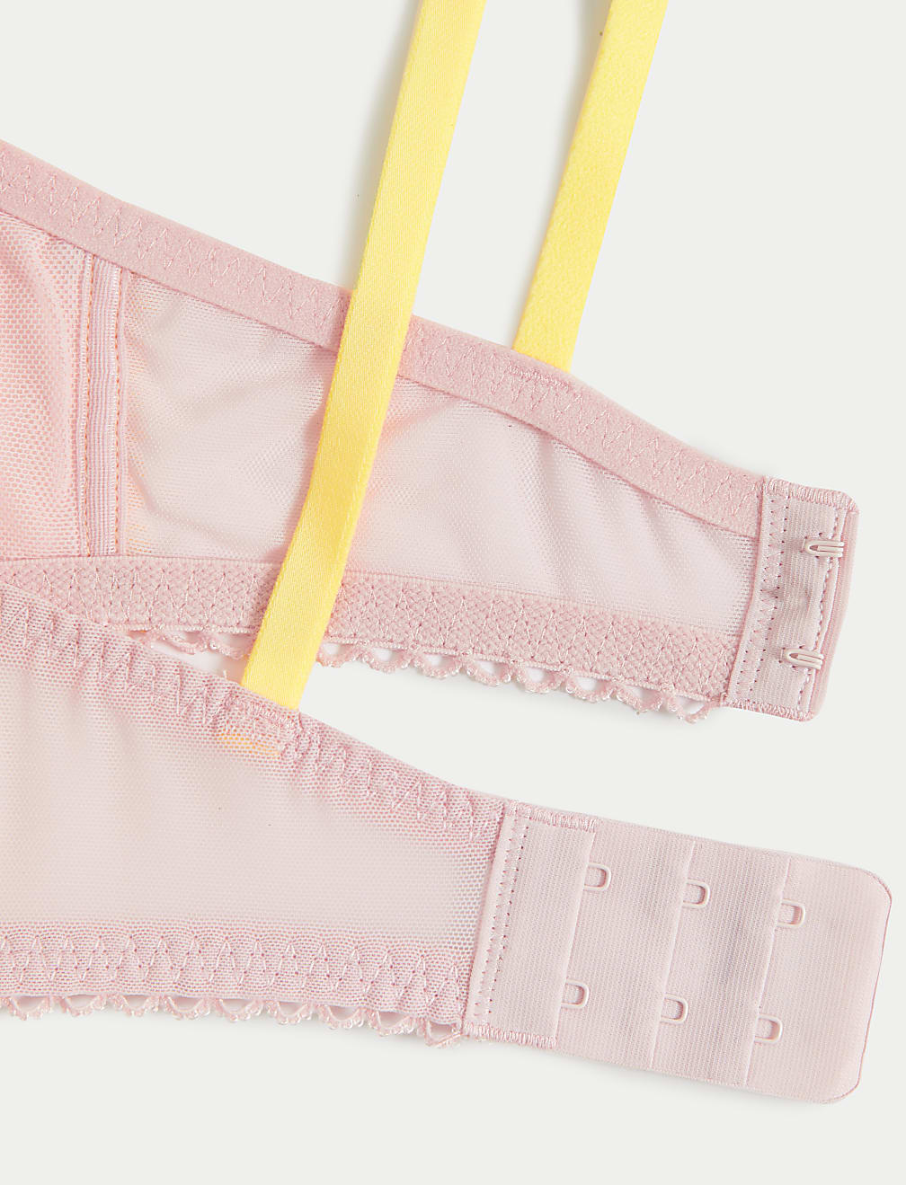 Abella Embroidered Mesh Wired Plunge Bra