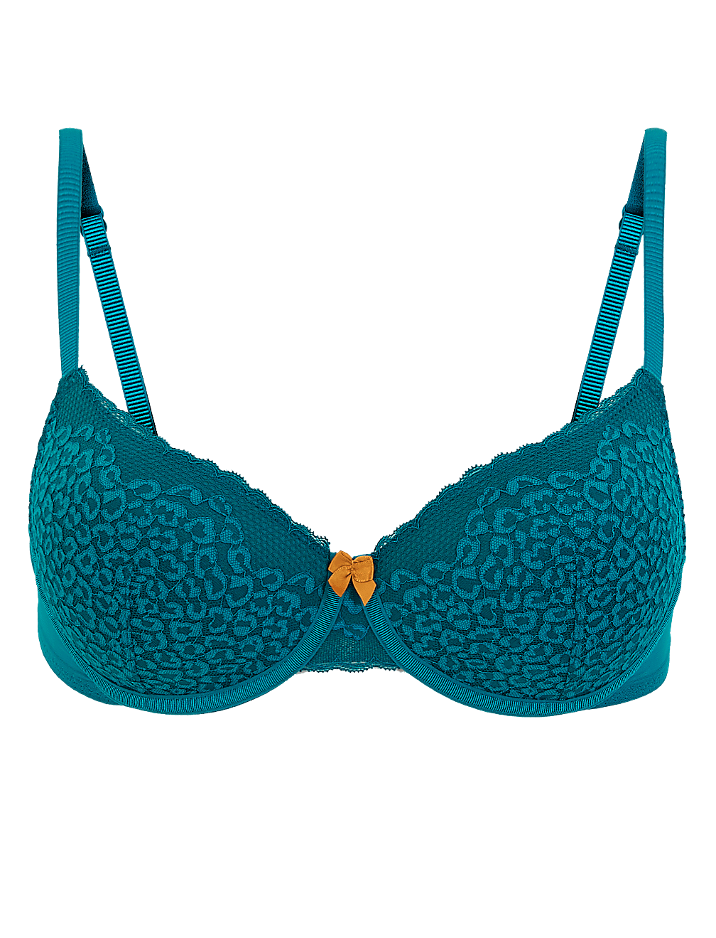 Leopard Lace Padded Full Cup Bra A-G