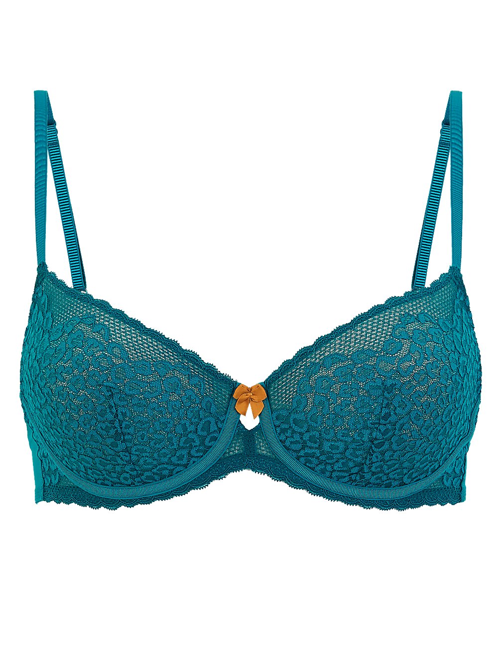 Leopard Lace Non-Padded Balcony Bra B-G