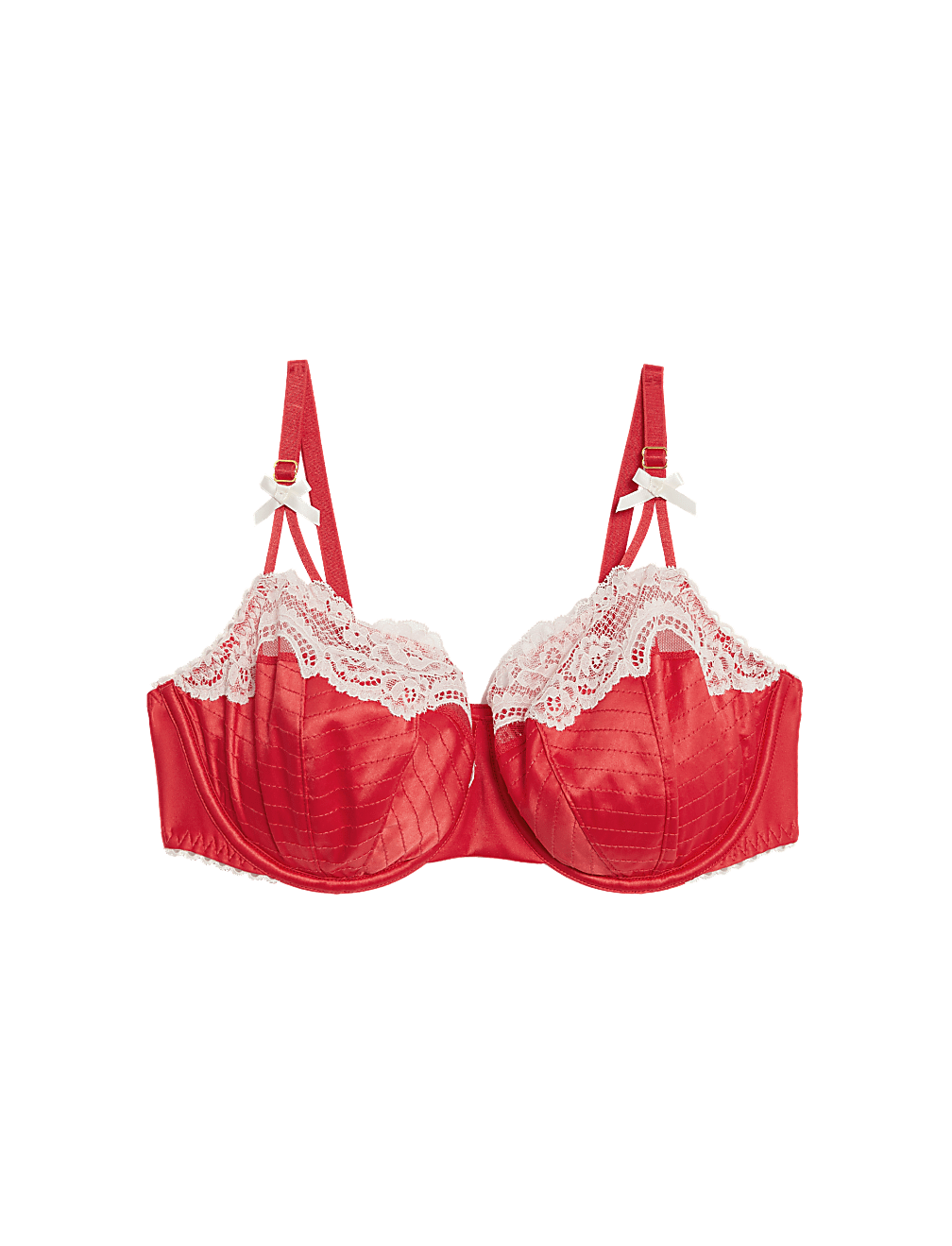 Alannah Satin & Lace Wired Balcony Bra