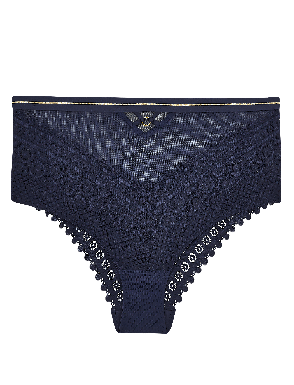 Mosaic Lace High Waisted Brazilian Knickers