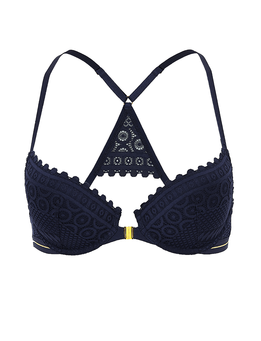 Mosaic Lace Underwired Push-Up Bra A-DD