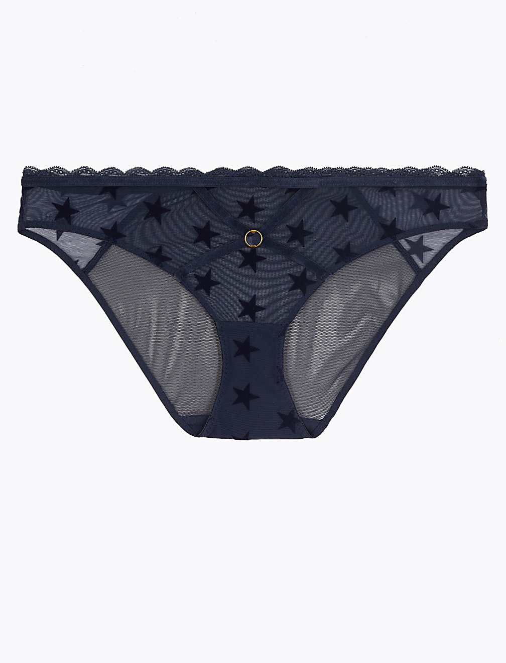 Star Flock Bikini Knickers
