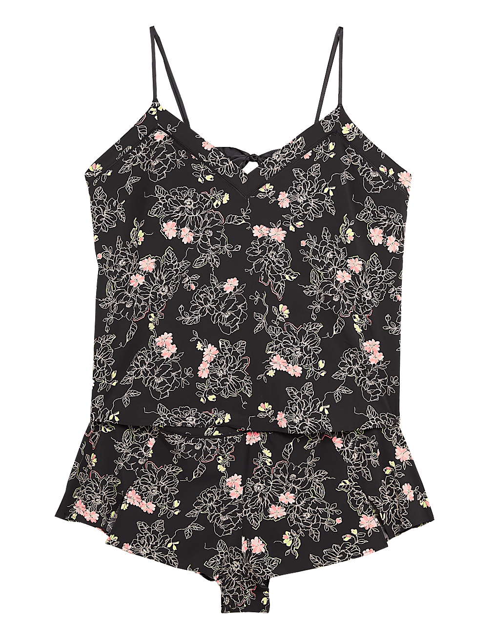 Floral Tattoo Print Cami Set