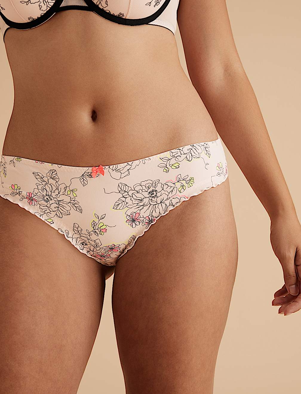Floral Tattoo Brazilian Knickers