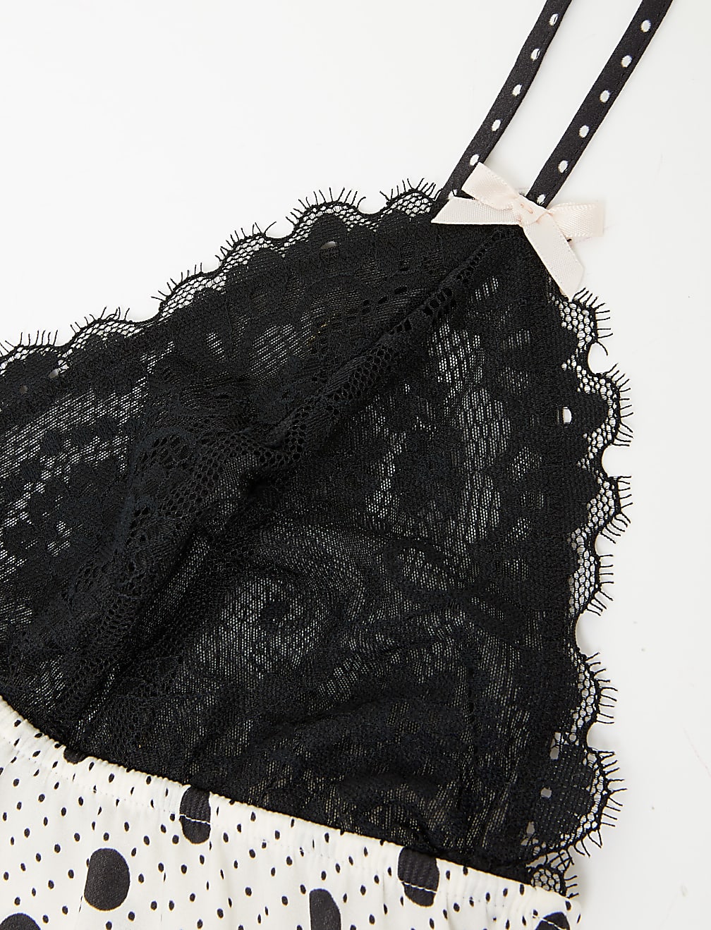 Satin Spot Print Cami & French Knickers