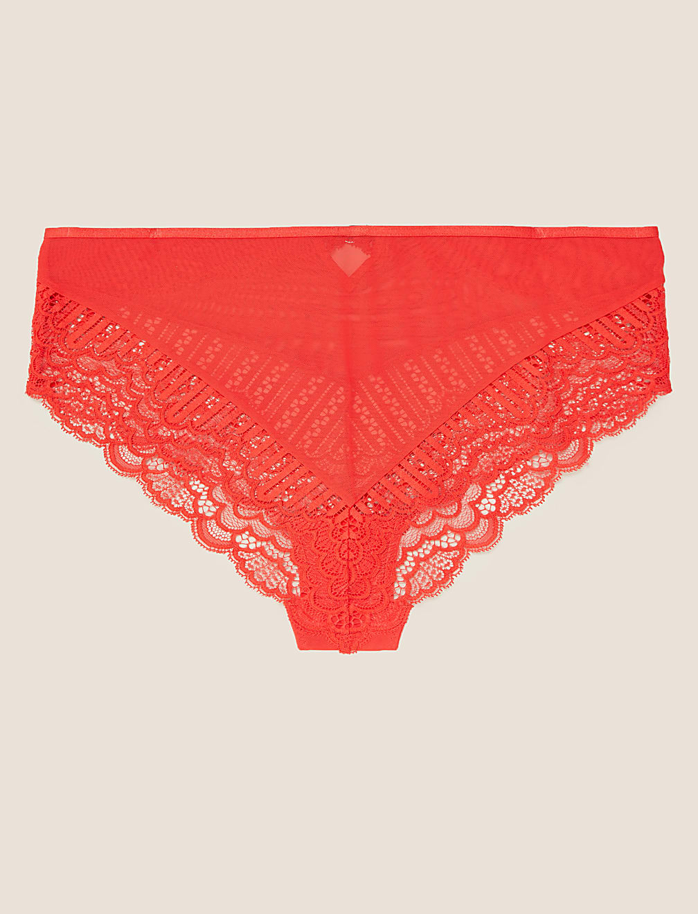Scallop Lace High Waist Brazilian Knickers
