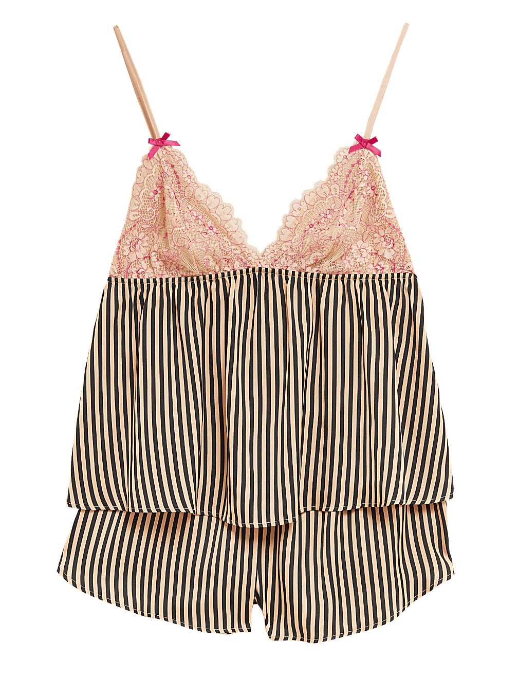 Signature Satin Striped Cami Set