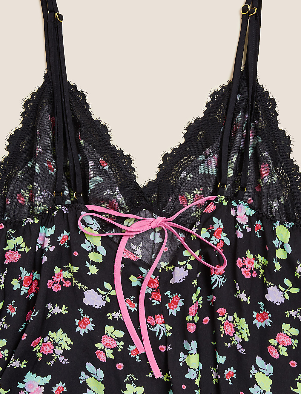 Emilia Satin Floral Cami Set