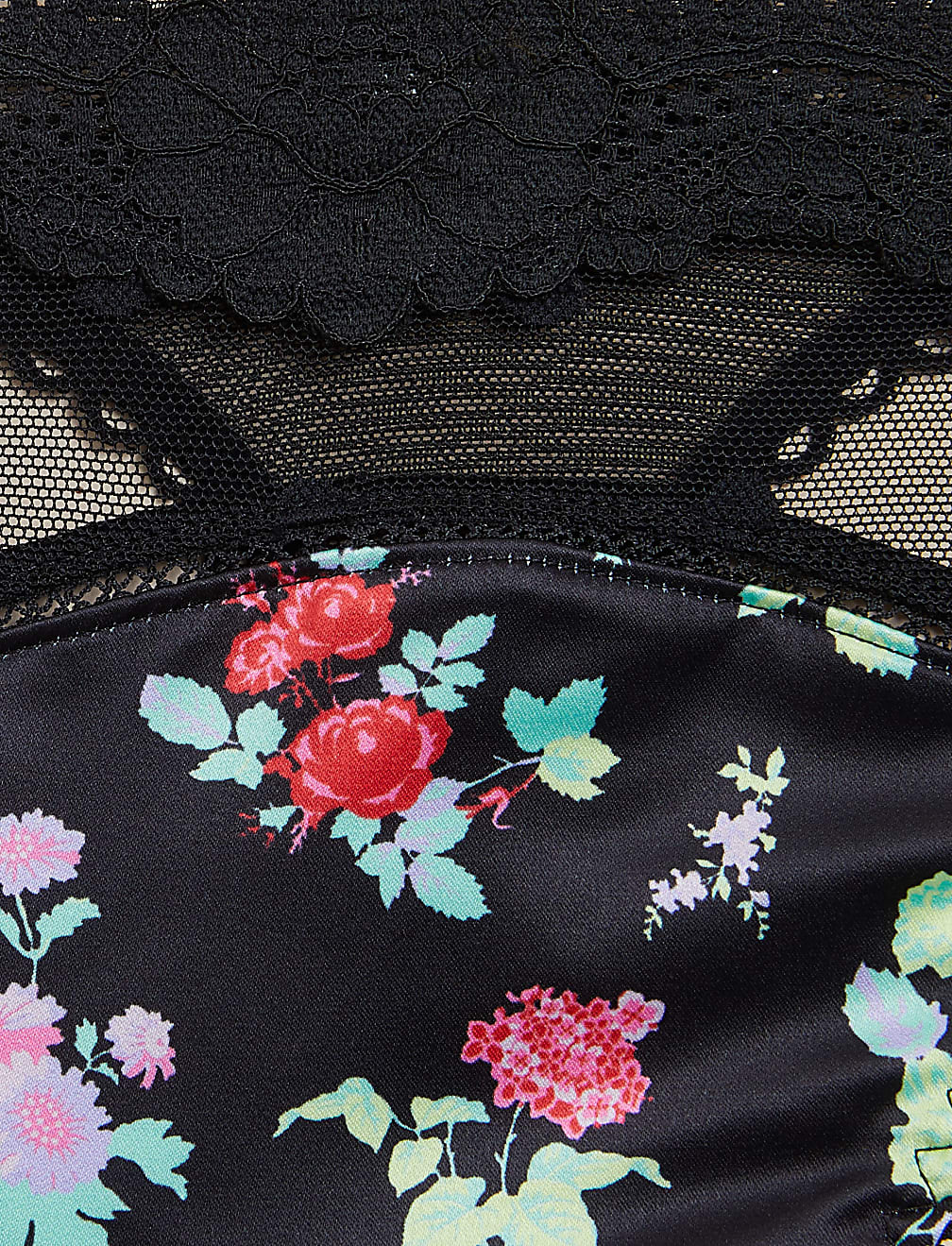 Emilia Satin Floral Thong