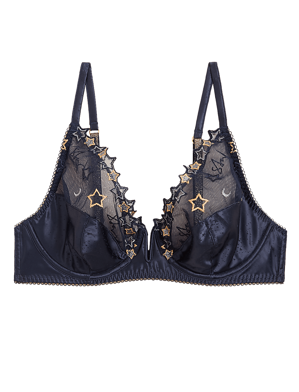 Astrid Embroidery Wired Plunge Bra A-E