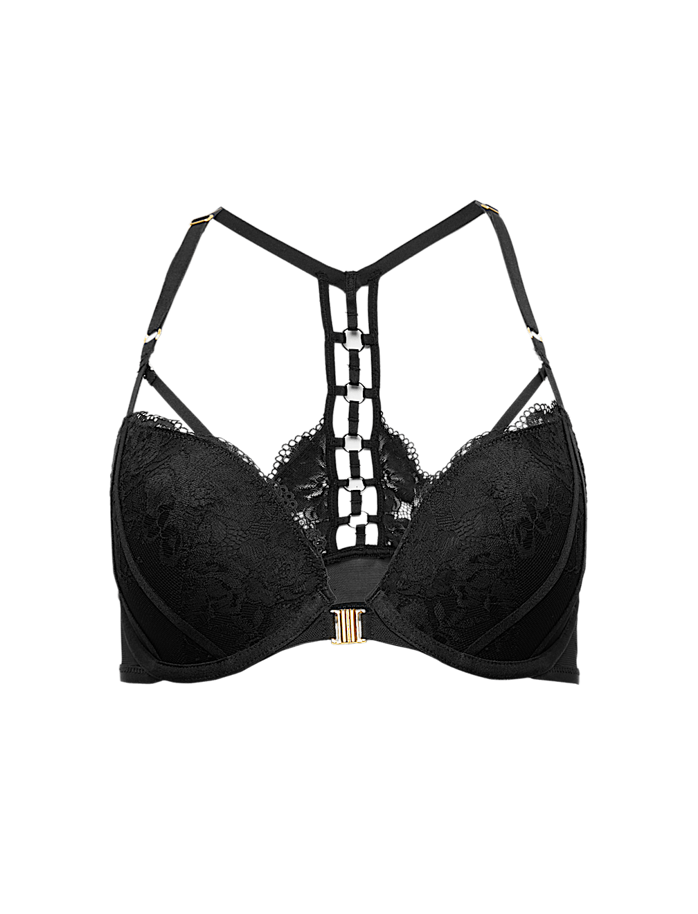Vera Lace Wired Push Up Plunge Bra (A-E)