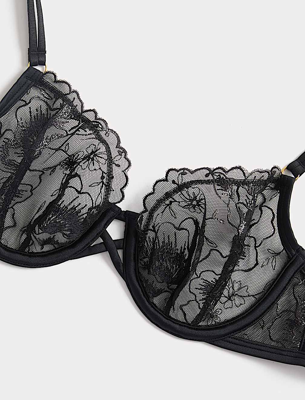 Arianna Embroidery Wired Balcony Bra (A-E)