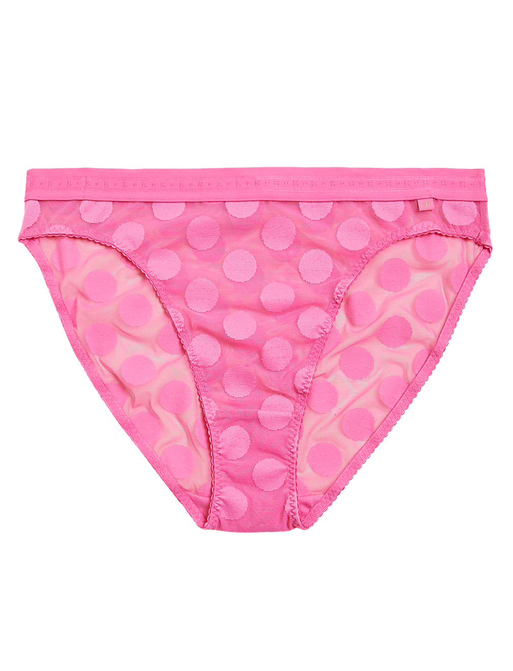 Kira Spot Mesh High Leg Knickers