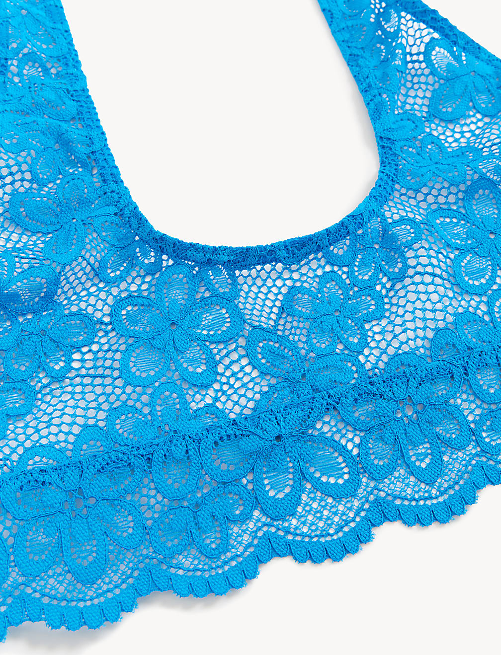 Cleo Rib & Lace Non Wired Crop Top