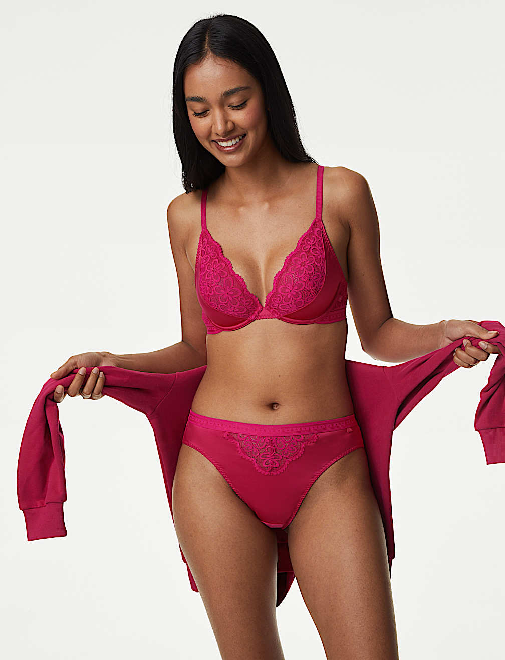 Ines Satin High Leg Knickers