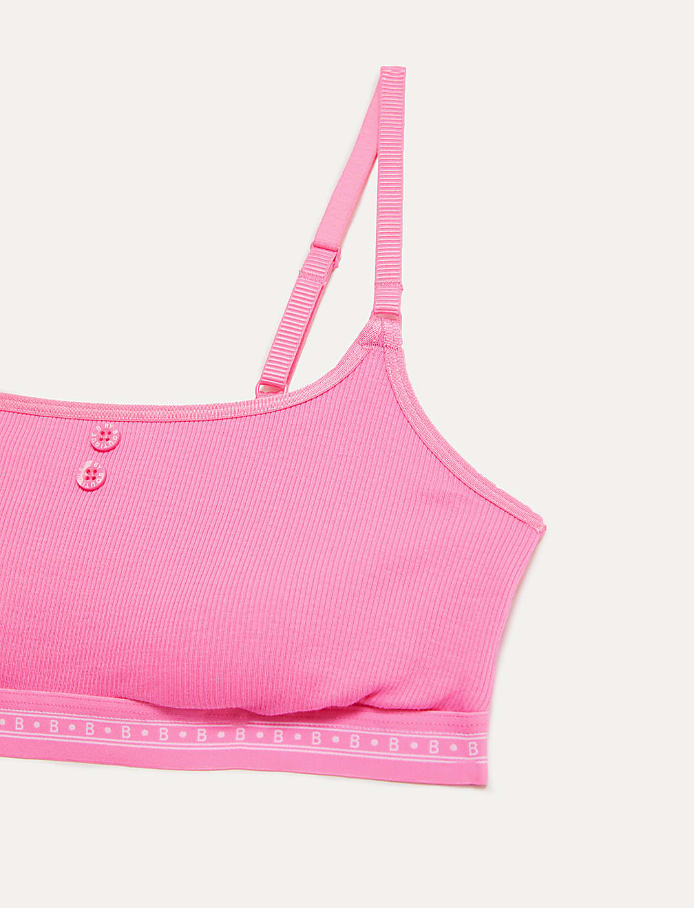 Ebba Ribbed Non Wired Crop Top A-E