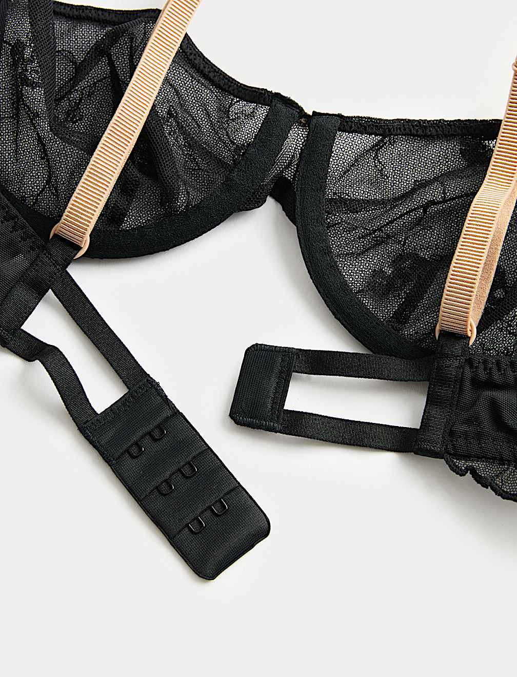 Helena Embroidery Wired Demi Cup Bra (A-E)