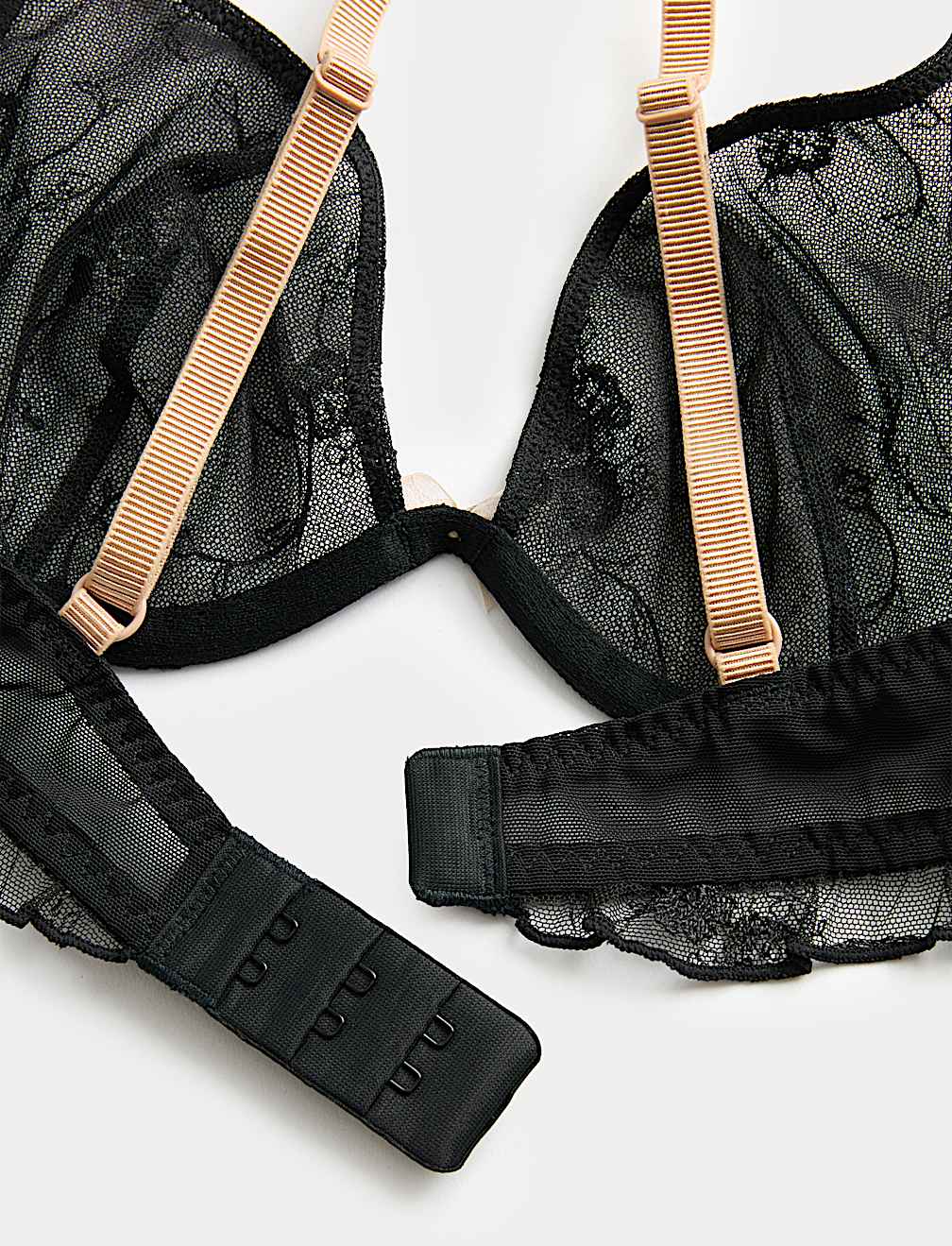 Helena Embroidered Wired Plunge Bra (A-E)