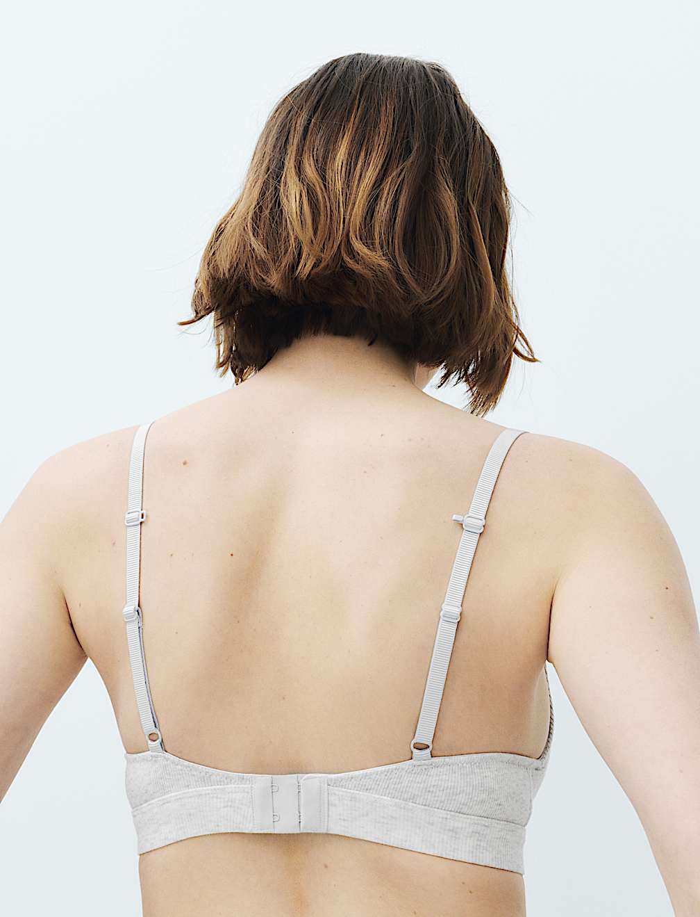 Juni Cotton Rib Non Wired Plunge Bra (A-E)