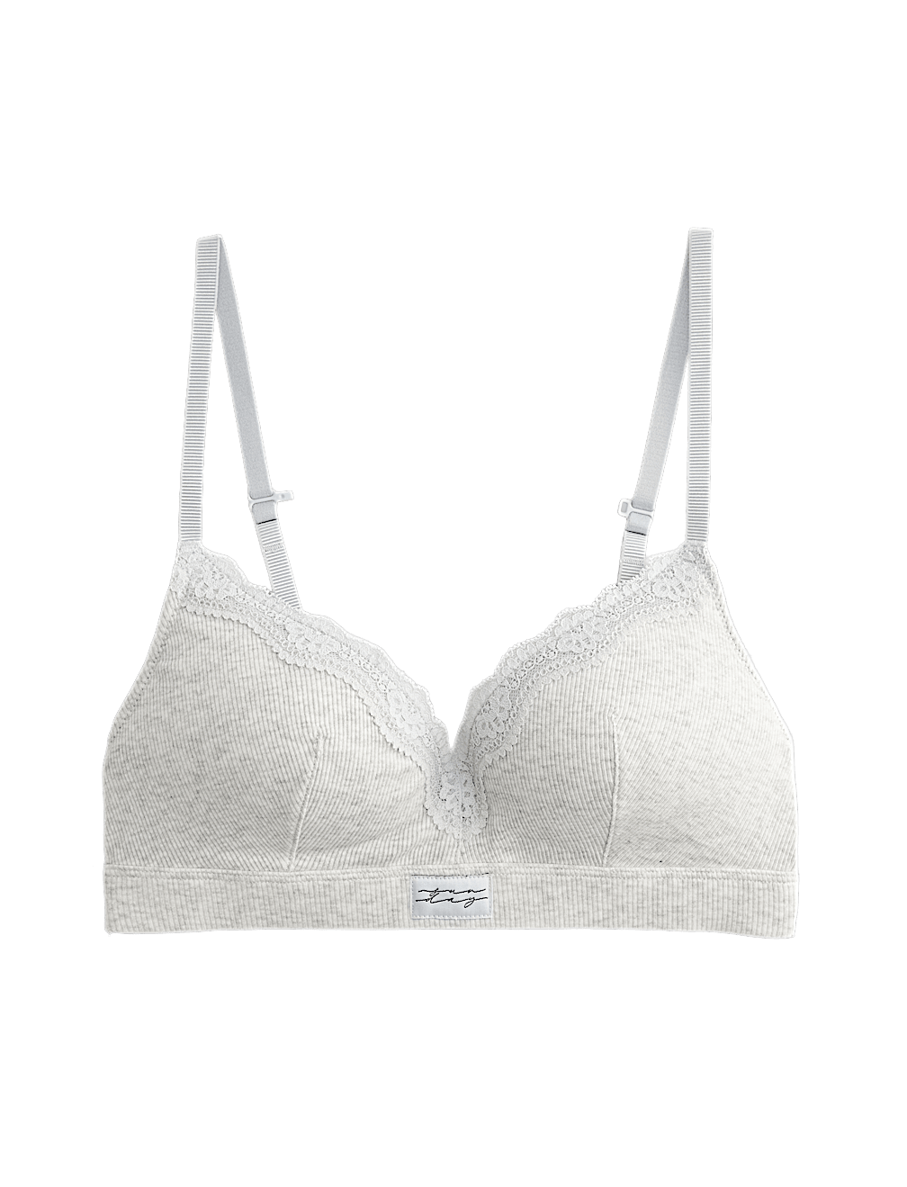 Juni Cotton Rib Non Wired Plunge Bra (A-E)