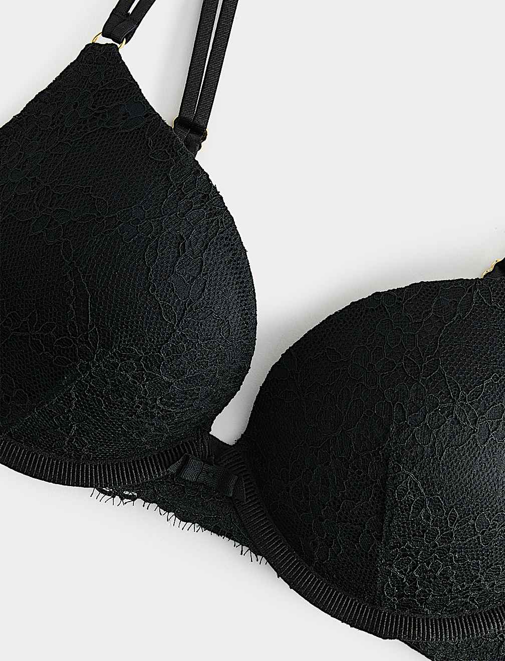 Ida Lace Wired Push-Up Plunge Bra (A-E)