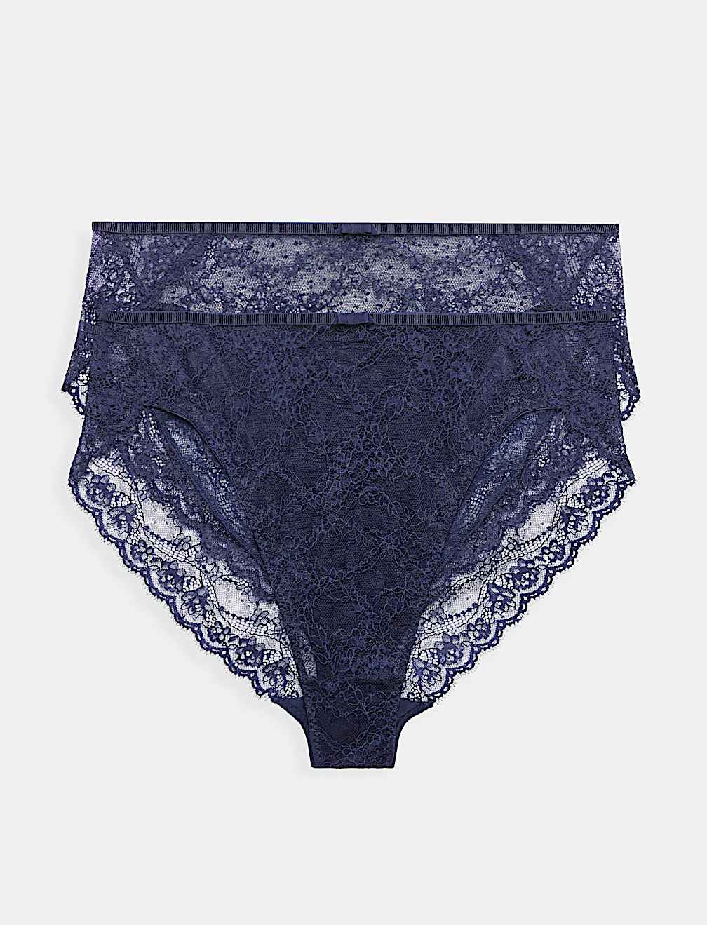 2 Pack Ida Lace High Waisted High Leg Knickers