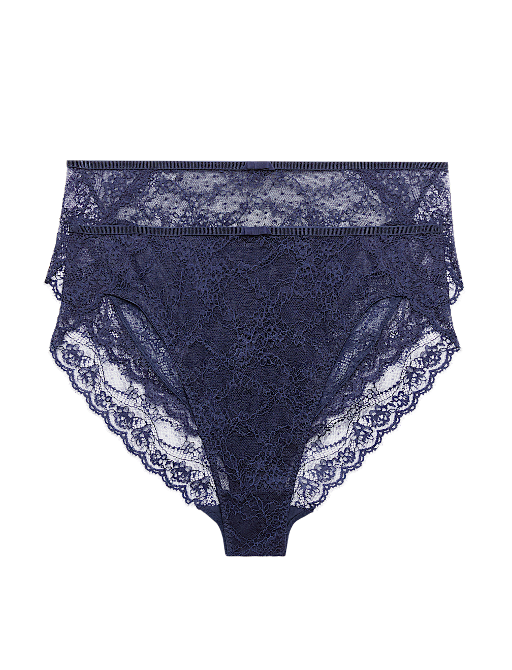 2 Pack Ida Lace High Waisted High Leg Knickers