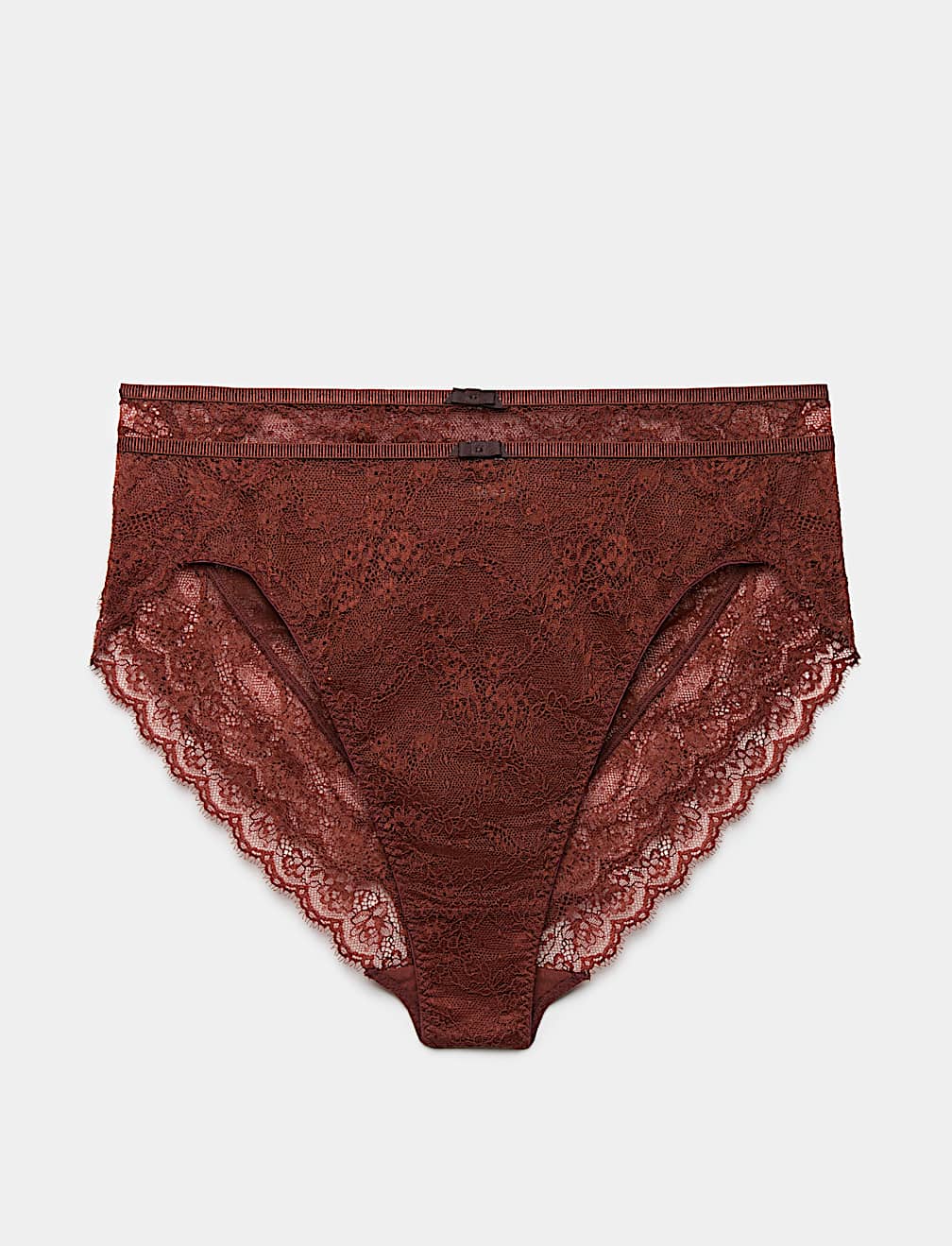 2 Pack Ida Lace High Waisted High Leg Knickers