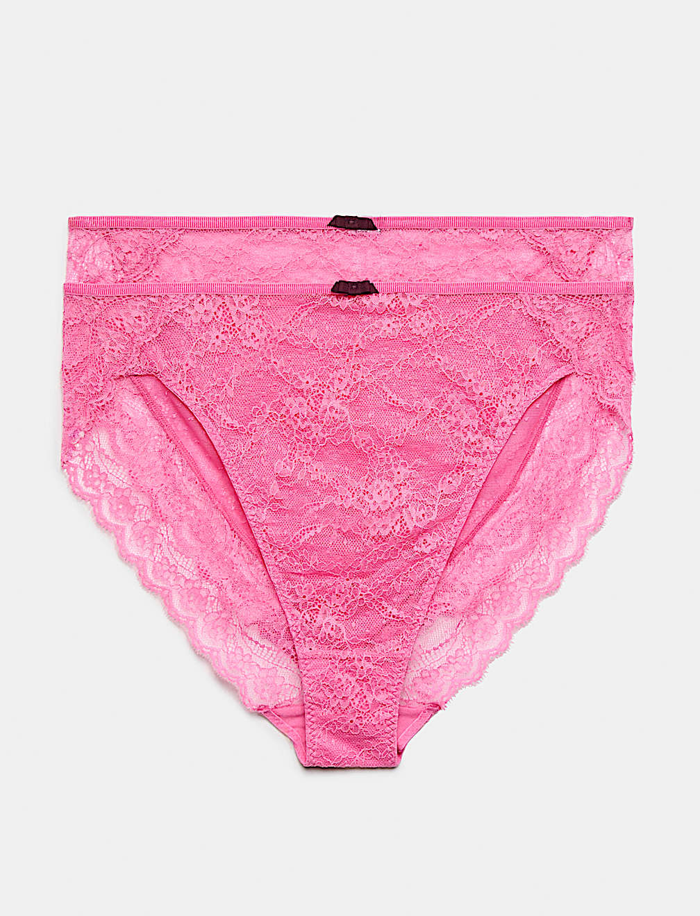 2 Pack Ida Lace High Leg Knickers