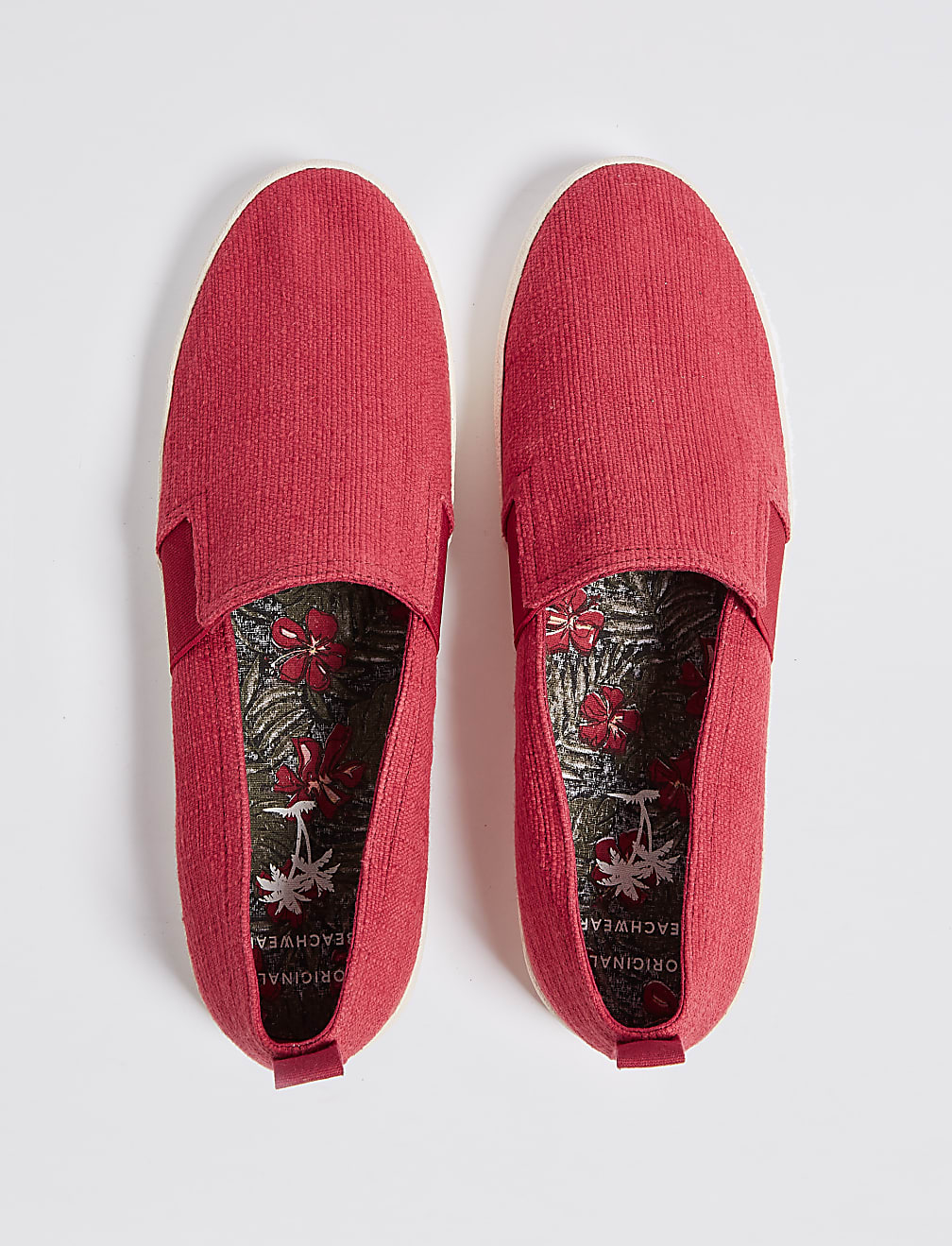 Canvas Slip-on Pump Shoes