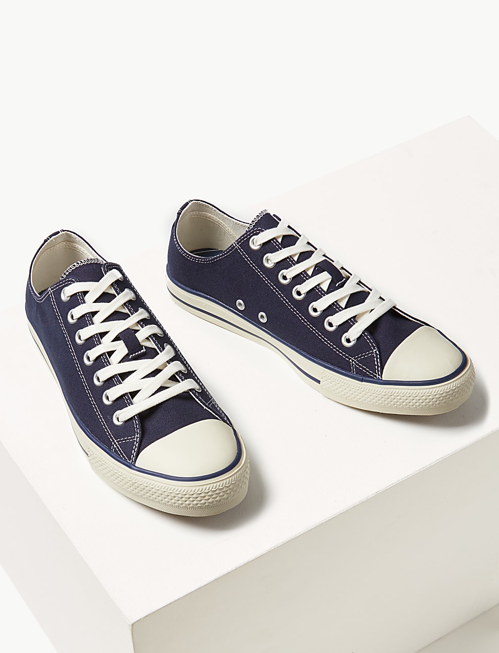 Buy Canvas Lace up Pumps at Marks Spencer