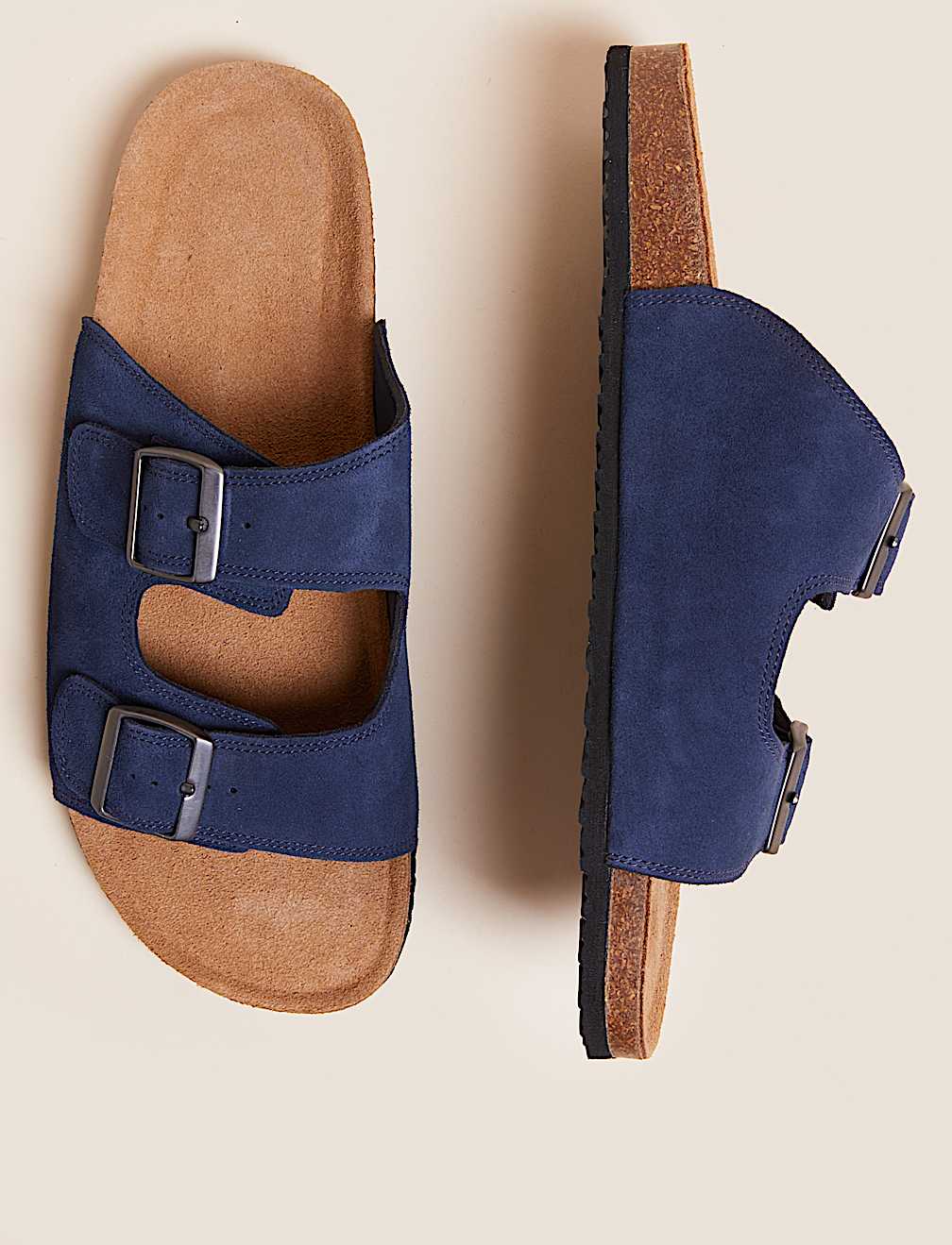 Suede Slip-On Sandals